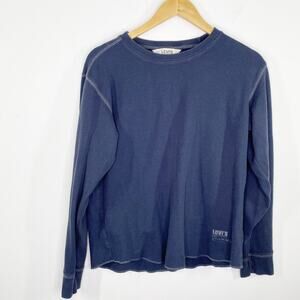 Levi's Red Tab Navy Blue Long Sleeve 100% Cotton Shirt Men's Size Medium M